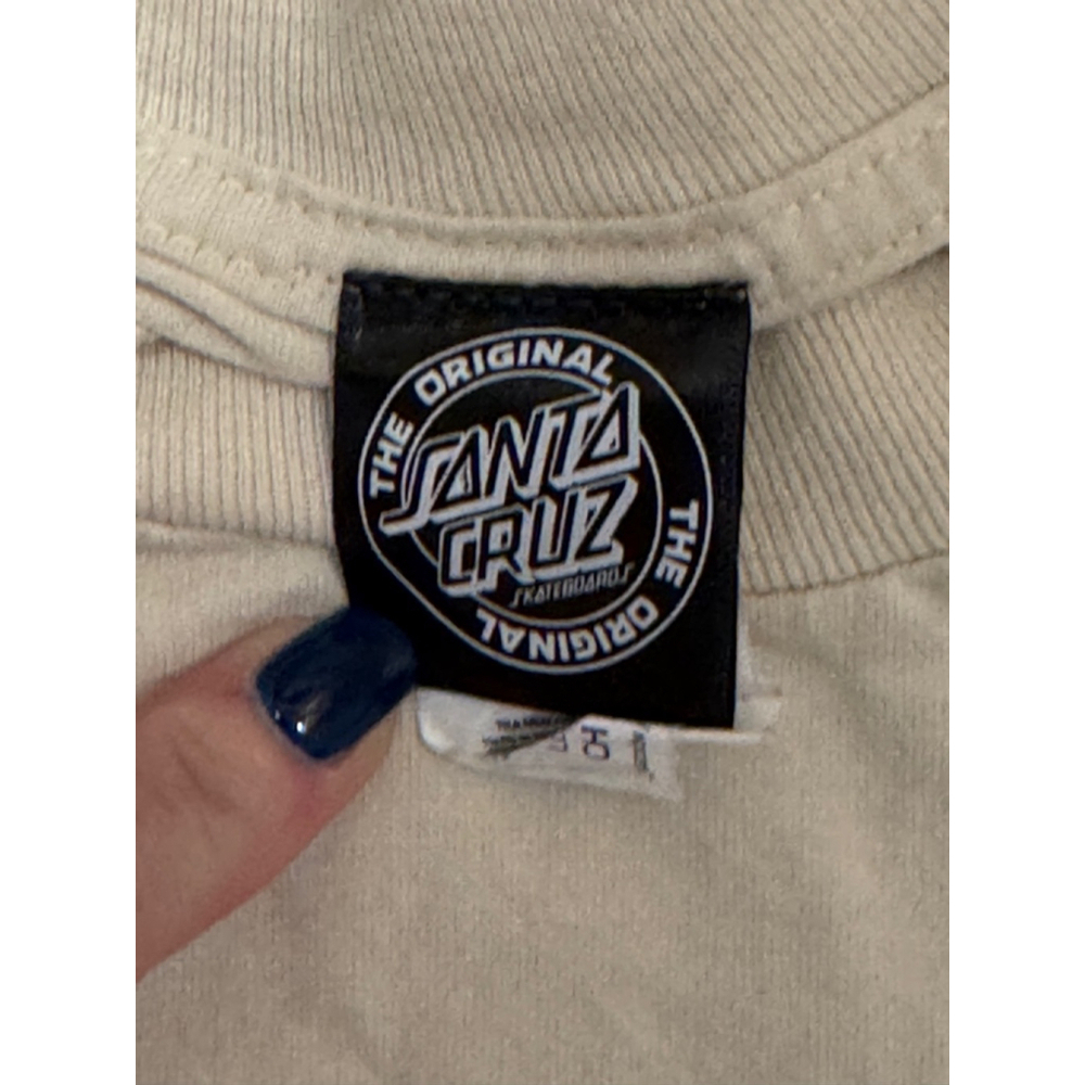Santa Cruz Mens Other Dot Cream Graphic Print T-Shirt Size Small - Picture 8 of 10